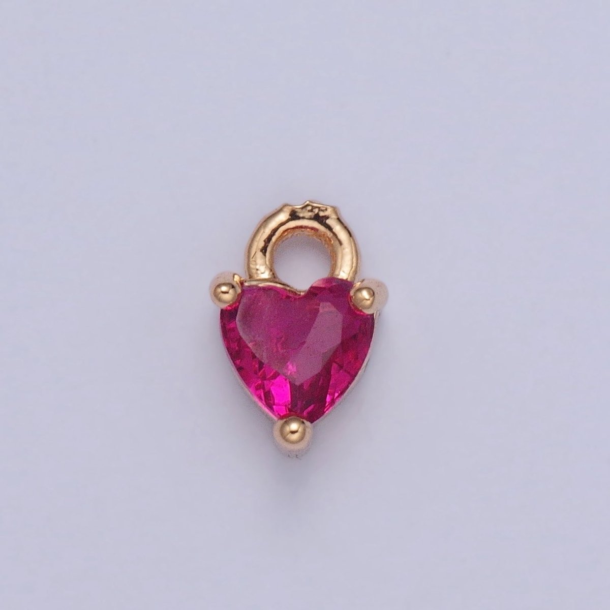 Tiny Gold Heart Charm, Micro Pave Heart, Mini Heart Charms, Heart Pendant, Cubic Zirconia Charm, Beads, CZ Bracelet Charm X-004-X-010
