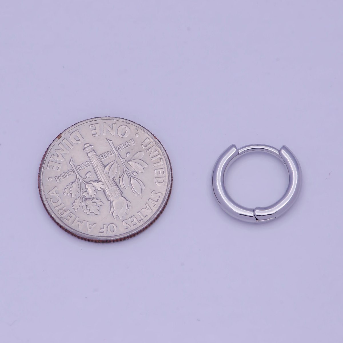 Tiny Gold Huggie Earring 12mm mini Huggie V-366