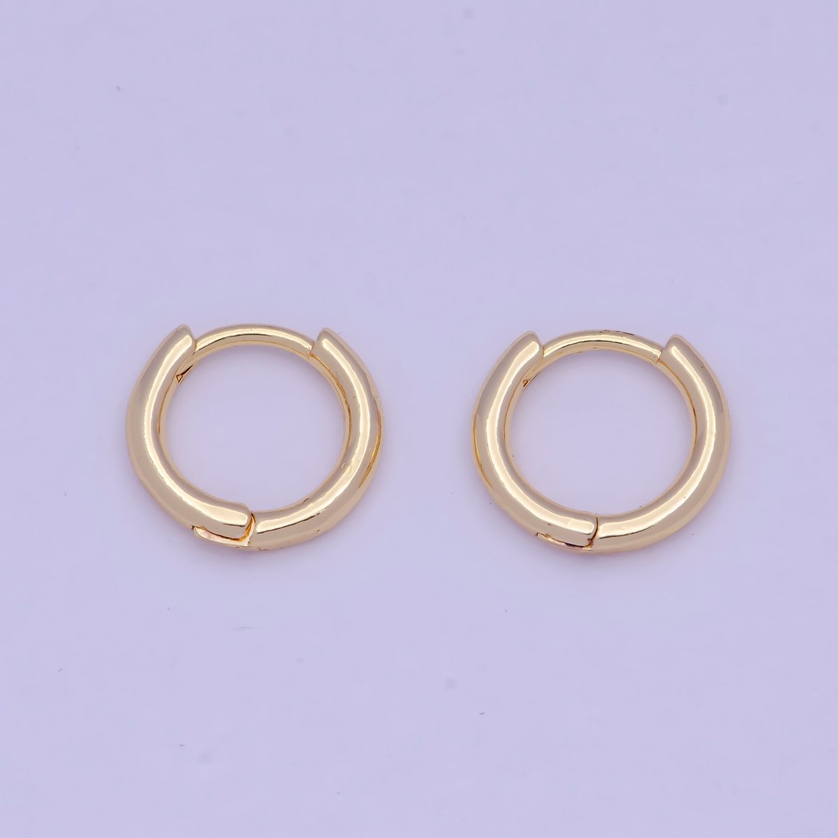 Tiny Gold Huggie Earring 12mm mini Huggie V-366