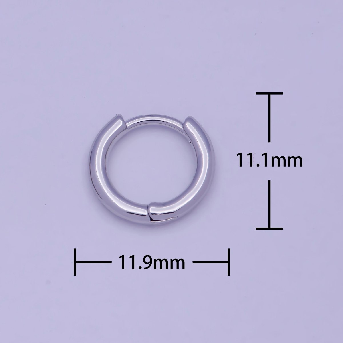 Tiny Gold Huggie Earring 12mm mini Huggie V-366