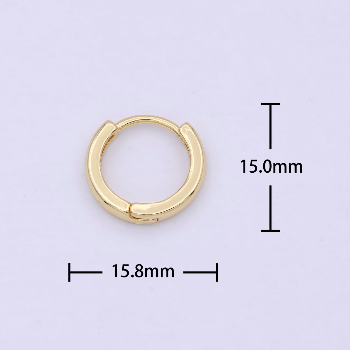 Tiny Gold Rounded Huggie Hoop Earrings, Small Hoop Earring, Cartilage Hoop, Huggie Tragus Hoop, Gold Conch Hoop p-244 - DLUXCA