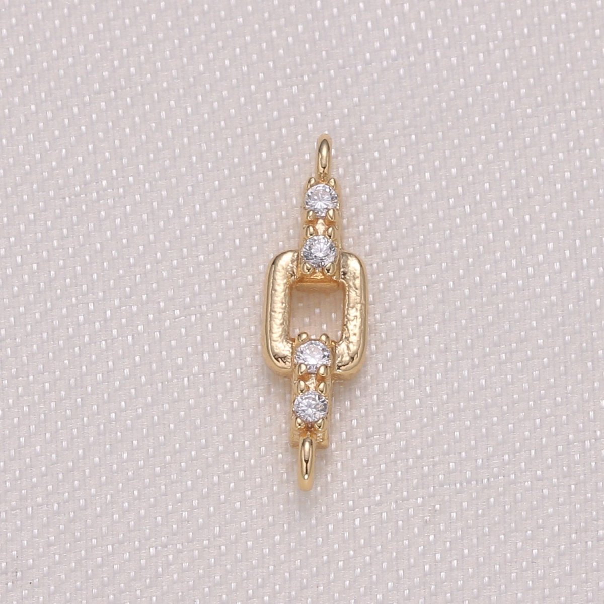 Tiny Golden Connected Chain Model Charm CZ Gold Plated Mini Chain Charm Pendant GP-969-GP-973