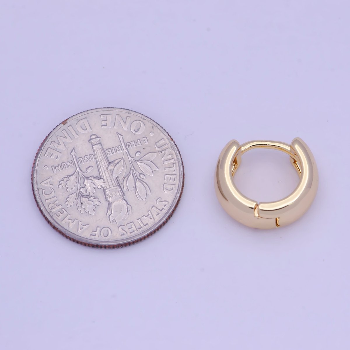 Tiny Huggie Earrings, Gold Huggies, Geometric Hoops, Gold Hoop Earring Silver Hoop V-364
