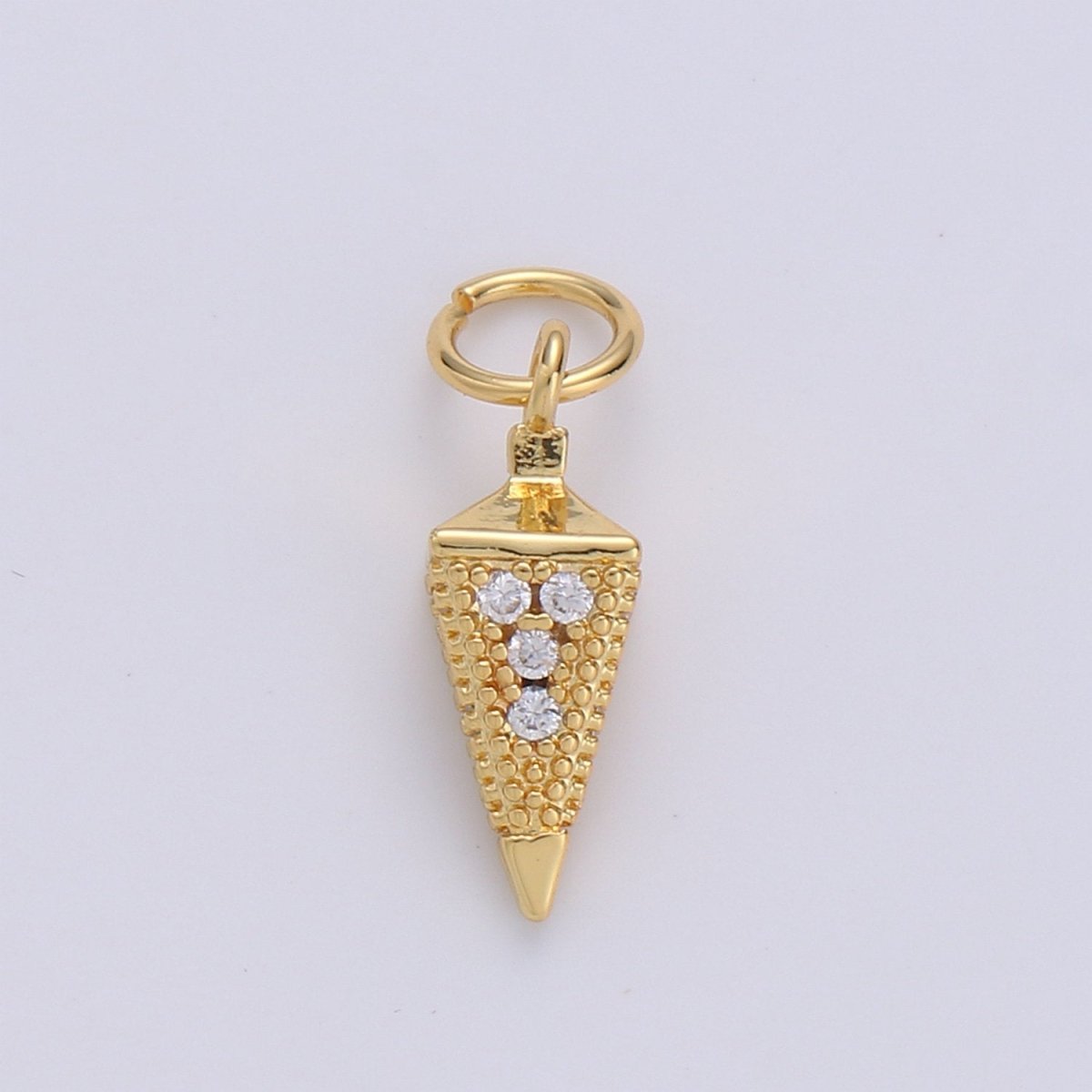 Tiny Pendulum charm 24k gold Filled Spike Jewelry making, Gold Filled Jewelry component Stud Charm for Bracelet Earring Necklace Supply D-260 D-261