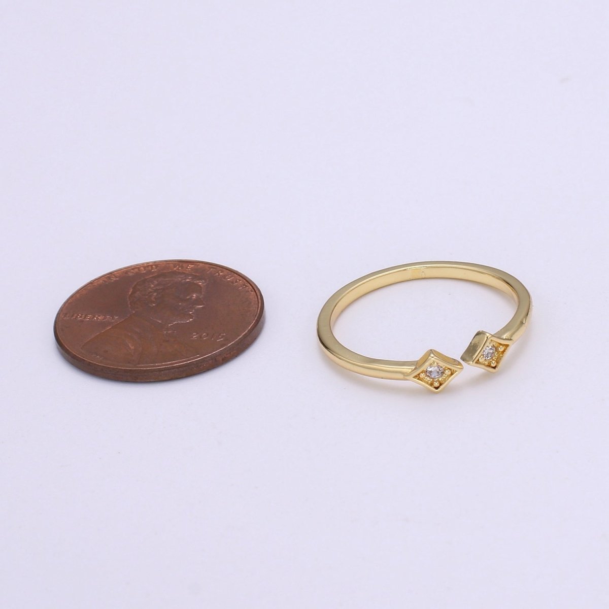 Tiny Ring, Minimalist Ring, Stackable Ring, Thin Ring, Dainty Ring, Trendy Ring, Rhombus Ring, Gold Ring Geometric Jewelry Gift idea O-288