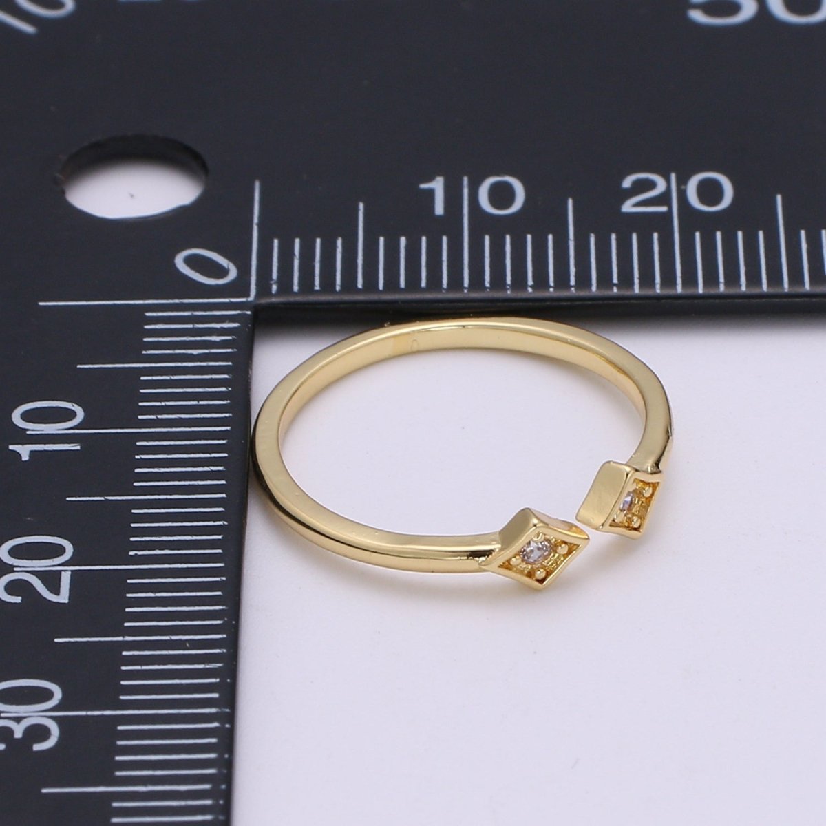 Tiny Ring, Minimalist Ring, Stackable Ring, Thin Ring, Dainty Ring, Trendy Ring, Rhombus Ring, Gold Ring Geometric Jewelry Gift idea O-288