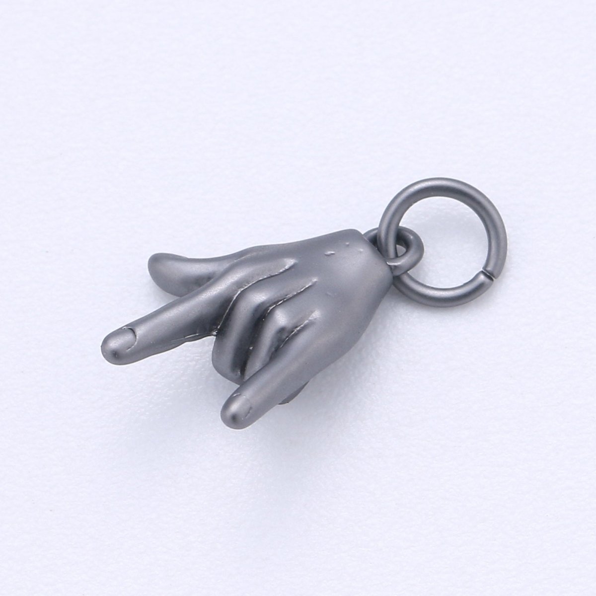Tiny Rock On Hand Gesture Charm, Gold Fill Rock Sign For Necklace Pendant Bracelet Earring Charm Jewelry Making Gift Rocker Metal Musician E-227-E-228