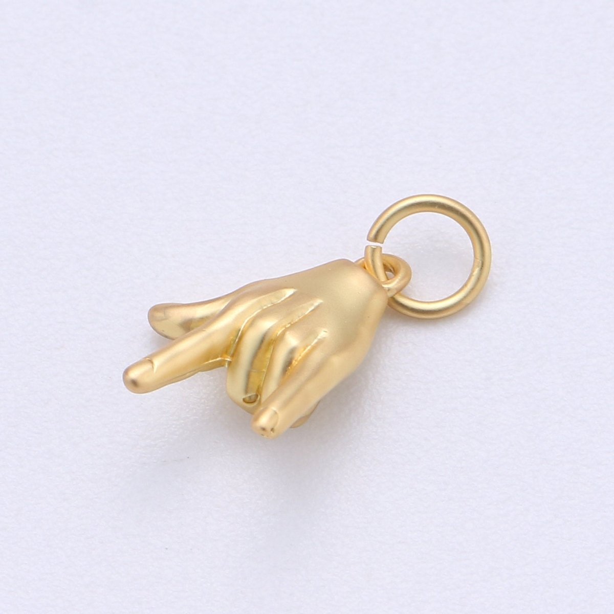Tiny Rock On Hand Gesture Charm, Gold Fill Rock Sign For Necklace Pendant Bracelet Earring Charm Jewelry Making Gift Rocker Metal Musician E-227-E-228