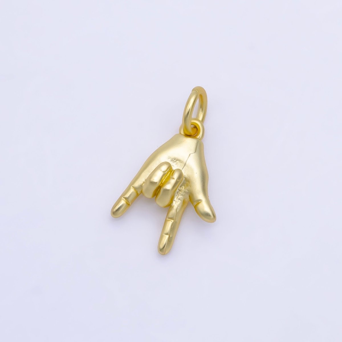Tiny Rock On Hand Gesture Charm, Gold Fill Rock Sign For Necklace Pendant Bracelet Earring Charm Jewelry Making Gift Rocker Metal Musician E-227-E-228