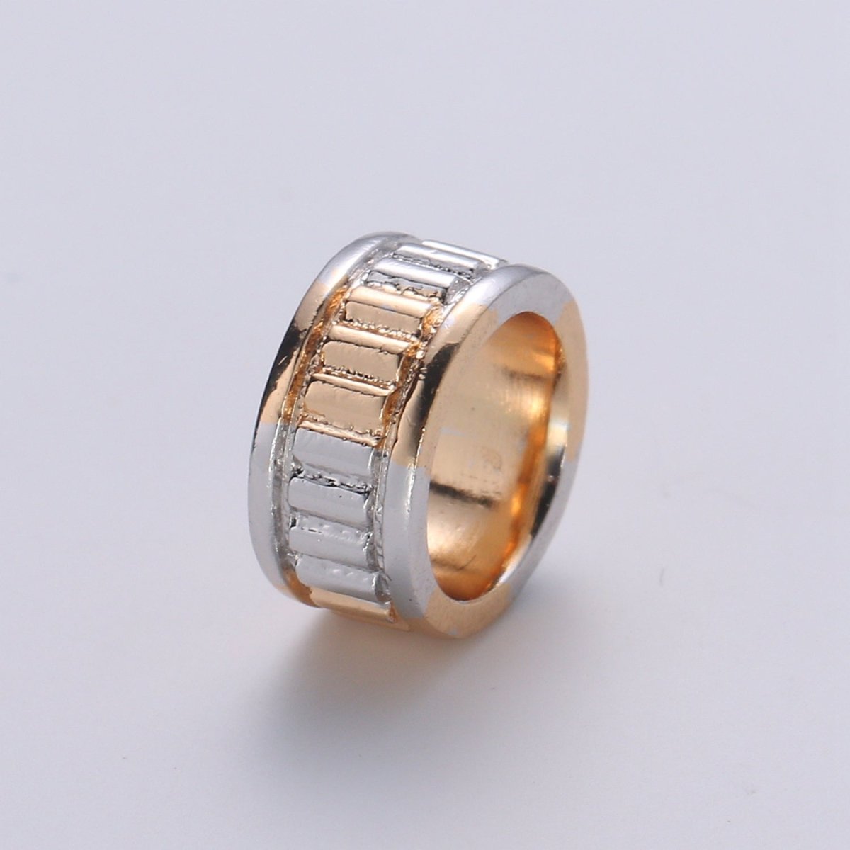 Tiny Single Golden Circle Round Beads, Mini Simple Gold Filled Jewelry Making Beads B366 - DLUXCA