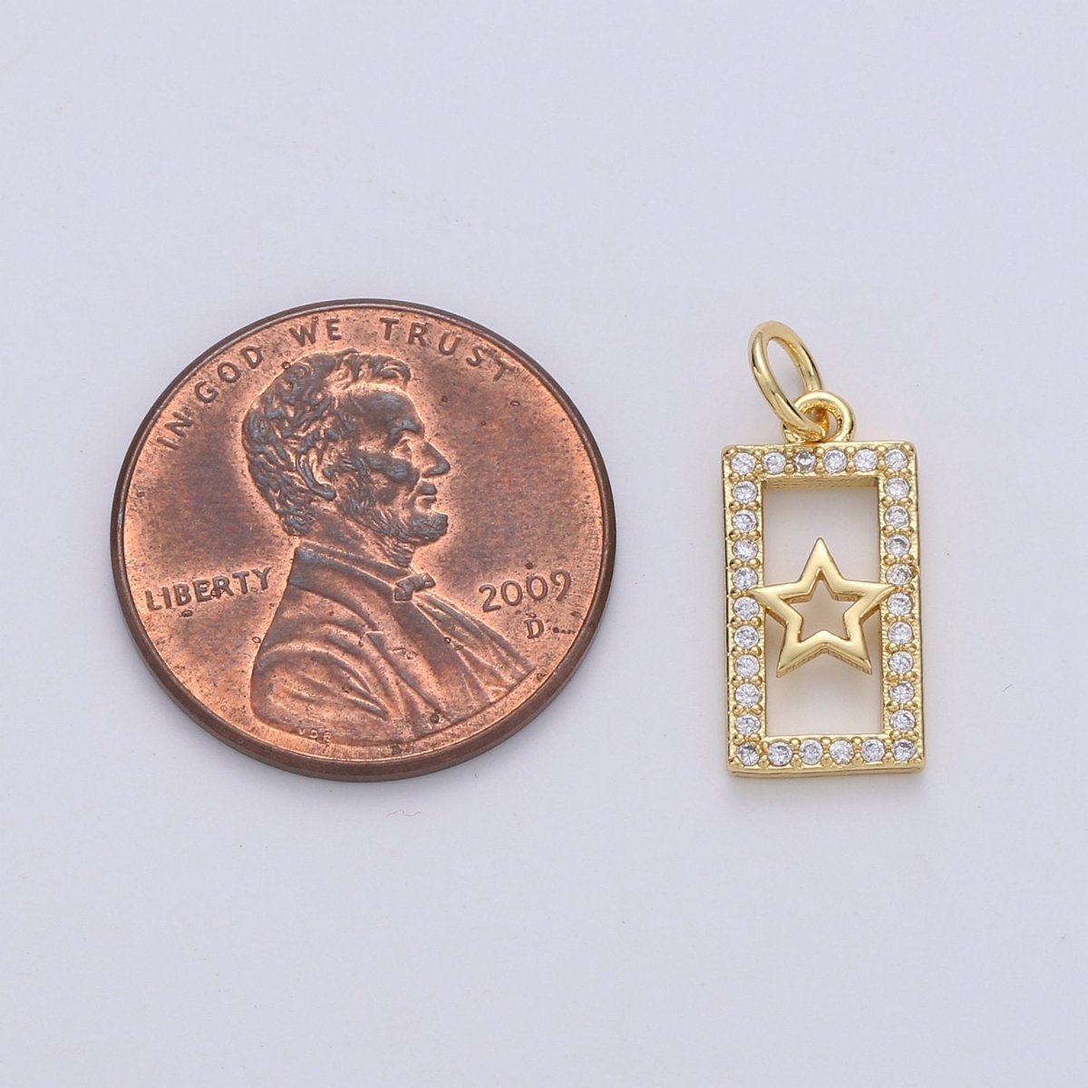 Tiny Star Charm CZ Cubic Zirconia Mini Twinkle Star Charm Gold Charm 14k Gold Filled Micro Pave Charm for Bracelet Necklace Earring Jewelry D-231 - DLUXCA
