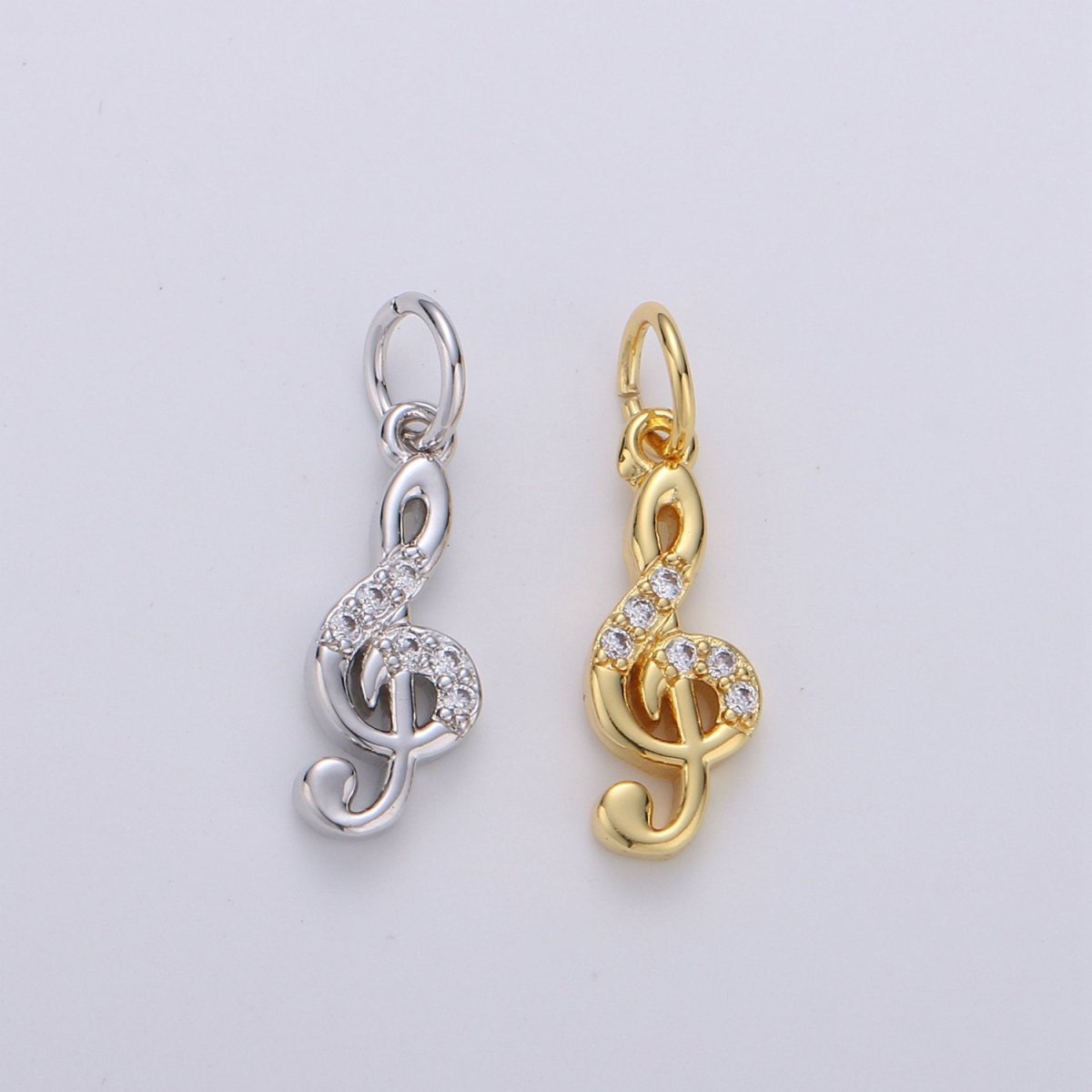 Treble Clef Charms Musical Note Charm Music Pendant Gold Filled Charm Musician Jewelry for Bracelet Necklace Earring Charm D-291  D-292