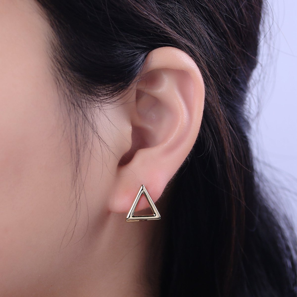 Triangle Hoop EarringLever backs Earring Modern Hoop Earring Minimalist Jewelry 14k Gold Filled hypoallergenic earrings T-294