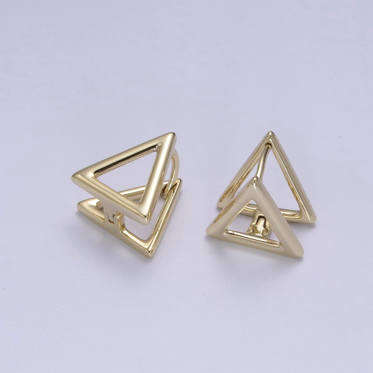 Triangle Hoop EarringLever backs Earring Modern Hoop Earring Minimalist Jewelry 14k Gold Filled hypoallergenic earrings T-294