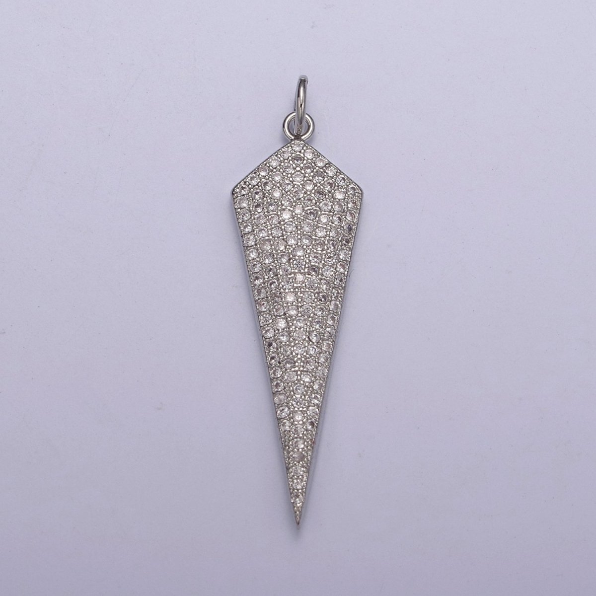 Triangle Pendant, Cubic Triangle Charm Gold Filled Triangle Arrowhead, Silver Arrowhead Charm, Triangle Charm N-325