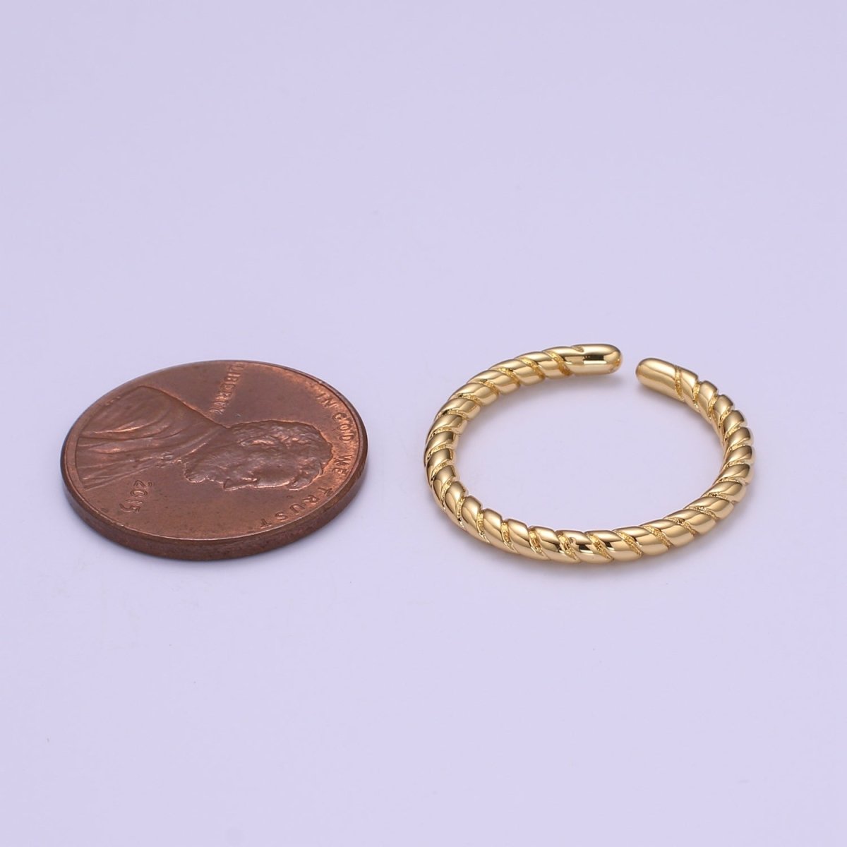 Twist Ring Gold Braid Handmade Ring. Minimalist Stacking Ring. Great Gift For Your Wife or Mother O-961