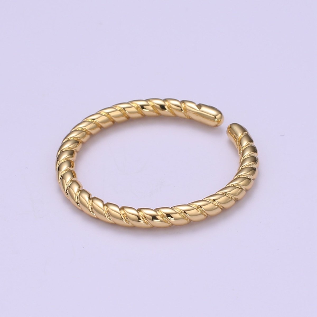 Twist Ring Gold Braid Handmade Ring. Minimalist Stacking Ring. Great Gift For Your Wife or Mother O-961