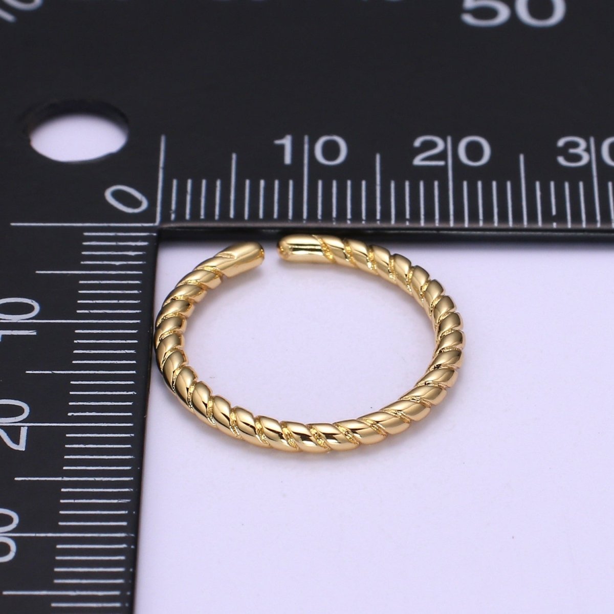 Twist Ring Gold Braid Handmade Ring. Minimalist Stacking Ring. Great Gift For Your Wife or Mother O-961