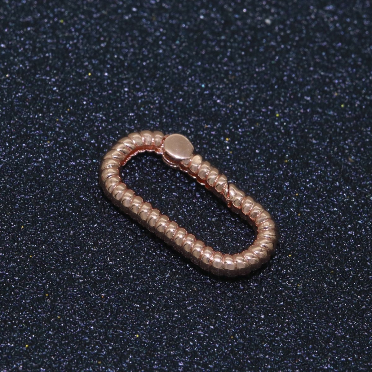 Twisted Gold Spring Gate Ring, 18.8 mm Marine Rope Push Gate ring, Charm Holder Clasp for Connector Bracelet End Clasp Rose Gold Silver L-451~L-453