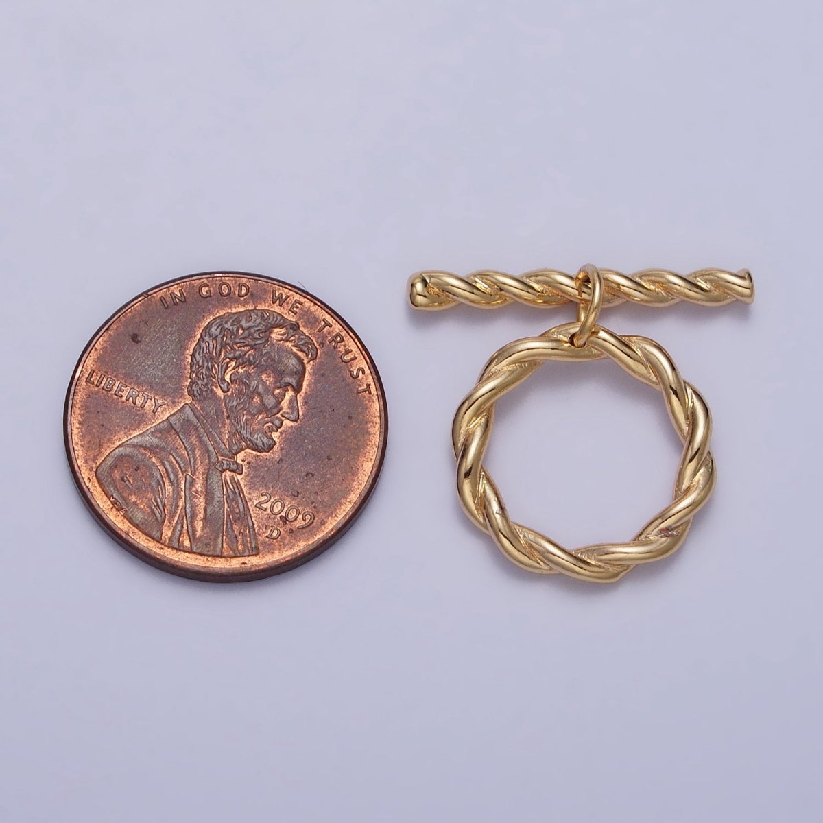 Twisted Rope Toggle Clasps Jewelry Closure Supply in Gold & Silver | Z-055 Z-056