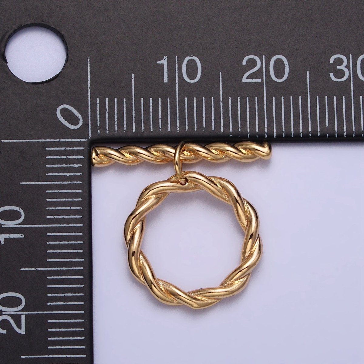 Twisted Rope Toggle Clasps Jewelry Closure Supply in Gold & Silver | Z-055 Z-056