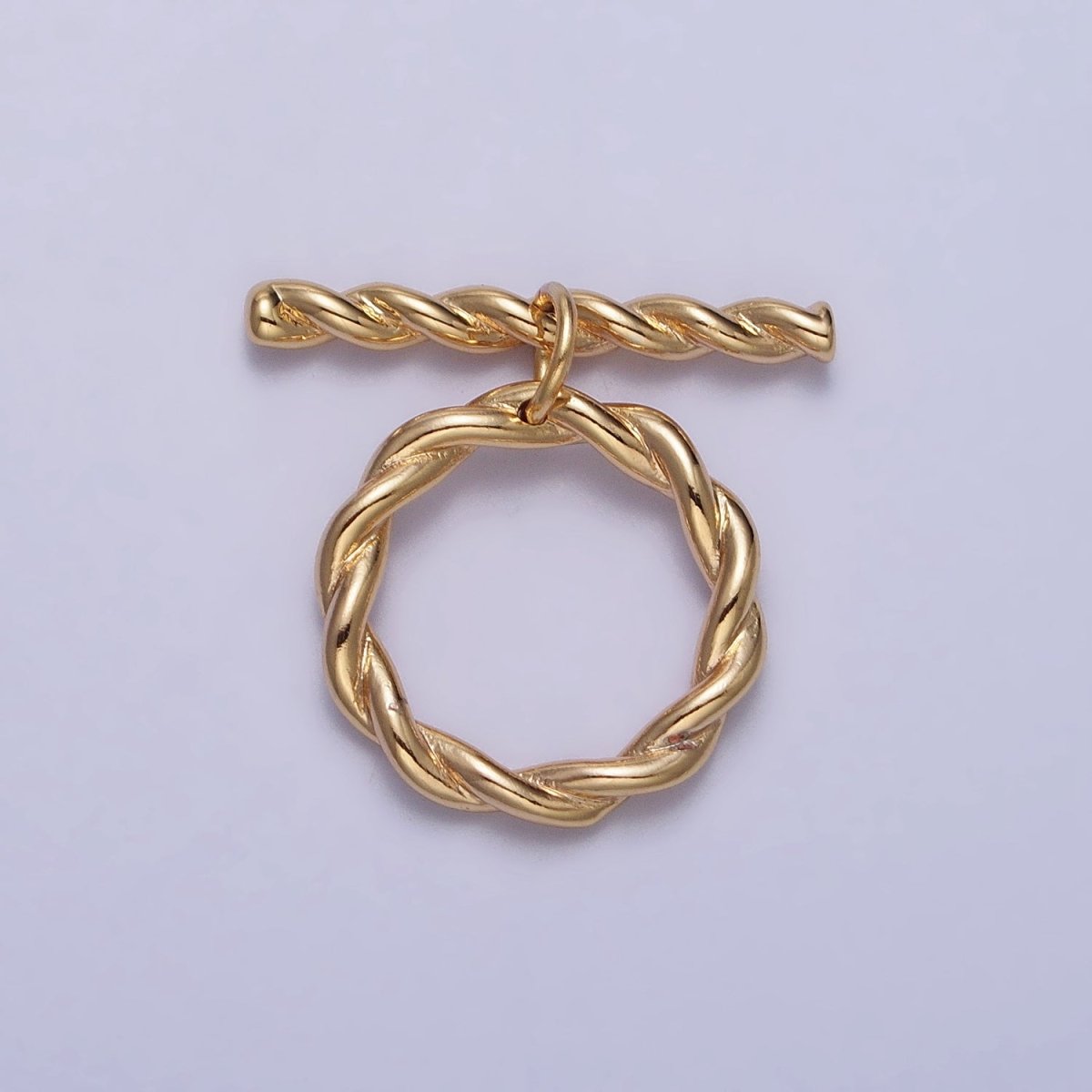 Twisted Rope Toggle Clasps Jewelry Closure Supply in Gold & Silver | Z-055 Z-056