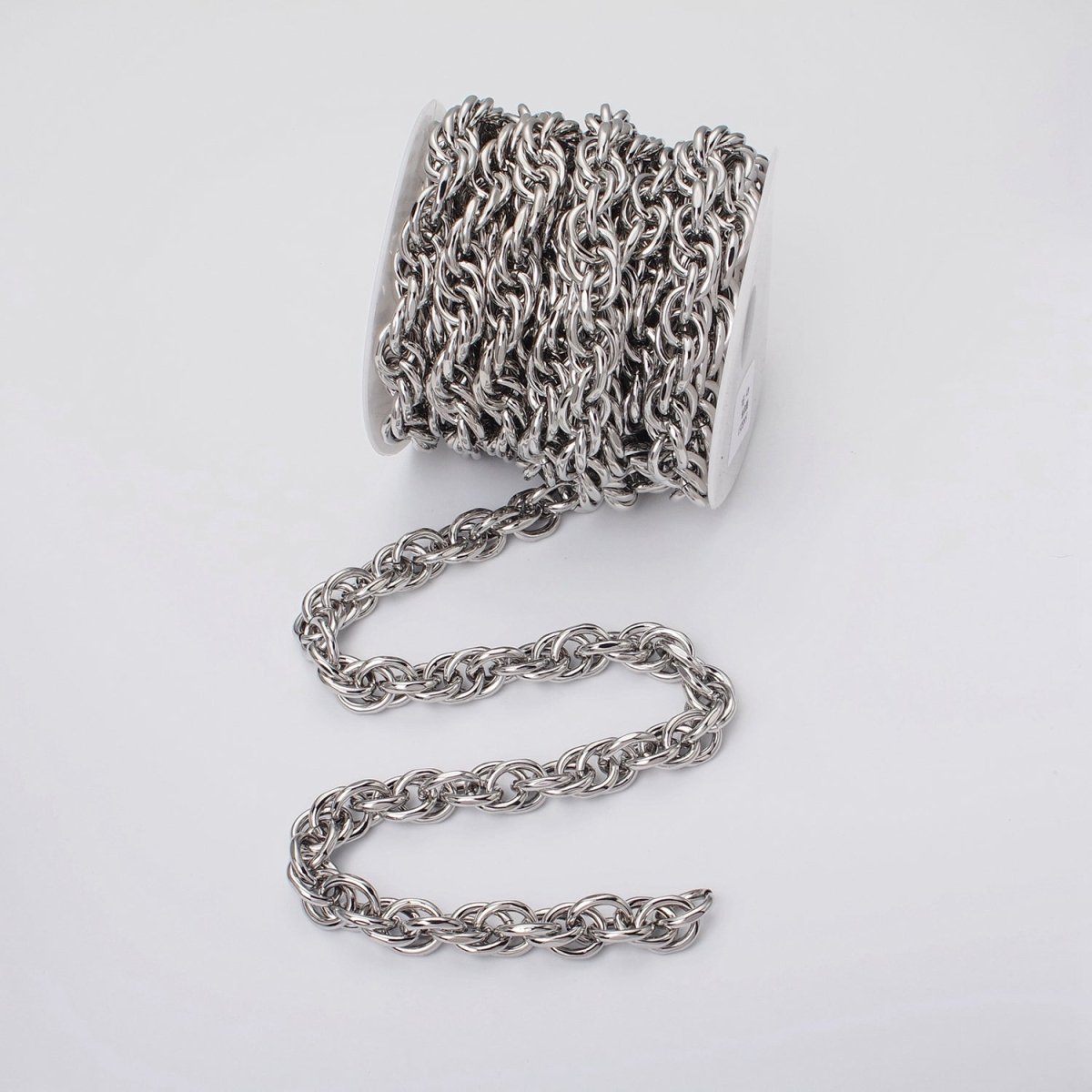 Unsoldered Gold Espiga Spiga Wheat Chain 13mm, 17.5mm Width for Statement Jewelry Unfinished Chain by Yard in Gold & Silver Unsoldered | ROLL-1183 to ROLL-1186 Clearance Pricing