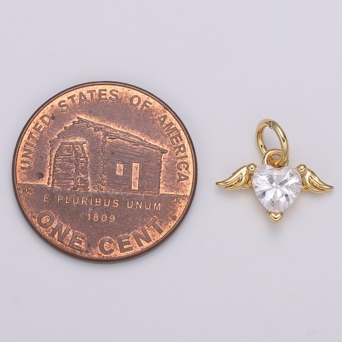 Venus 24K Gold Pendant,Solitaire CZ Heart Pendant ,Doves Cubic Mini Pendant, Aphrodite Dainty Bracelet Earring Necklace Charm E-186 - DLUXCA