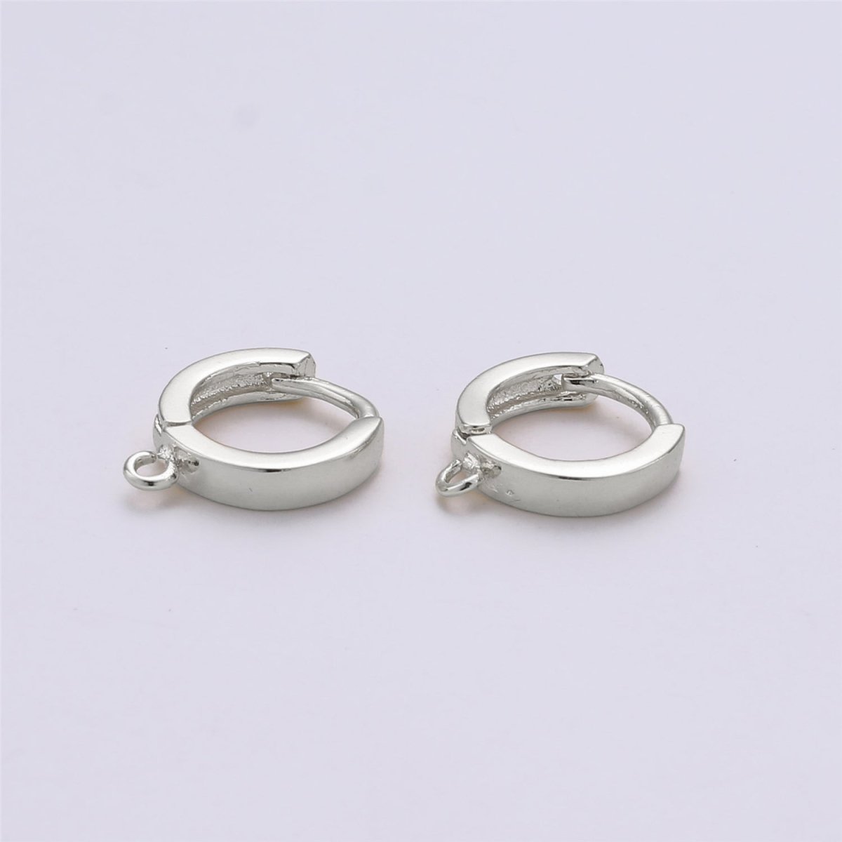 Vermeil Gold Earring Findings - Open Link earring Post, 14k yellow gold over 925 sterling silver 12mm huggie hoop earring K-519