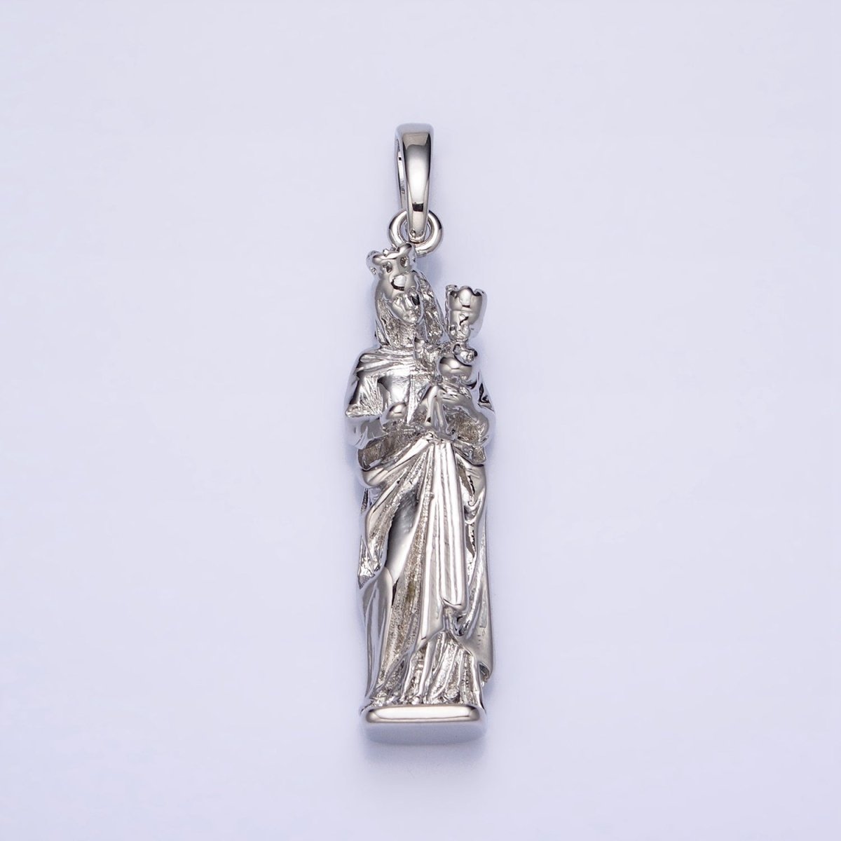 Virgin Mary Charm Necklace, Virgen Del Carmen Pendant, Virgen de la Caridad del Cobre Religious Necklace Pendant in Gold, Silver AA173 AA200