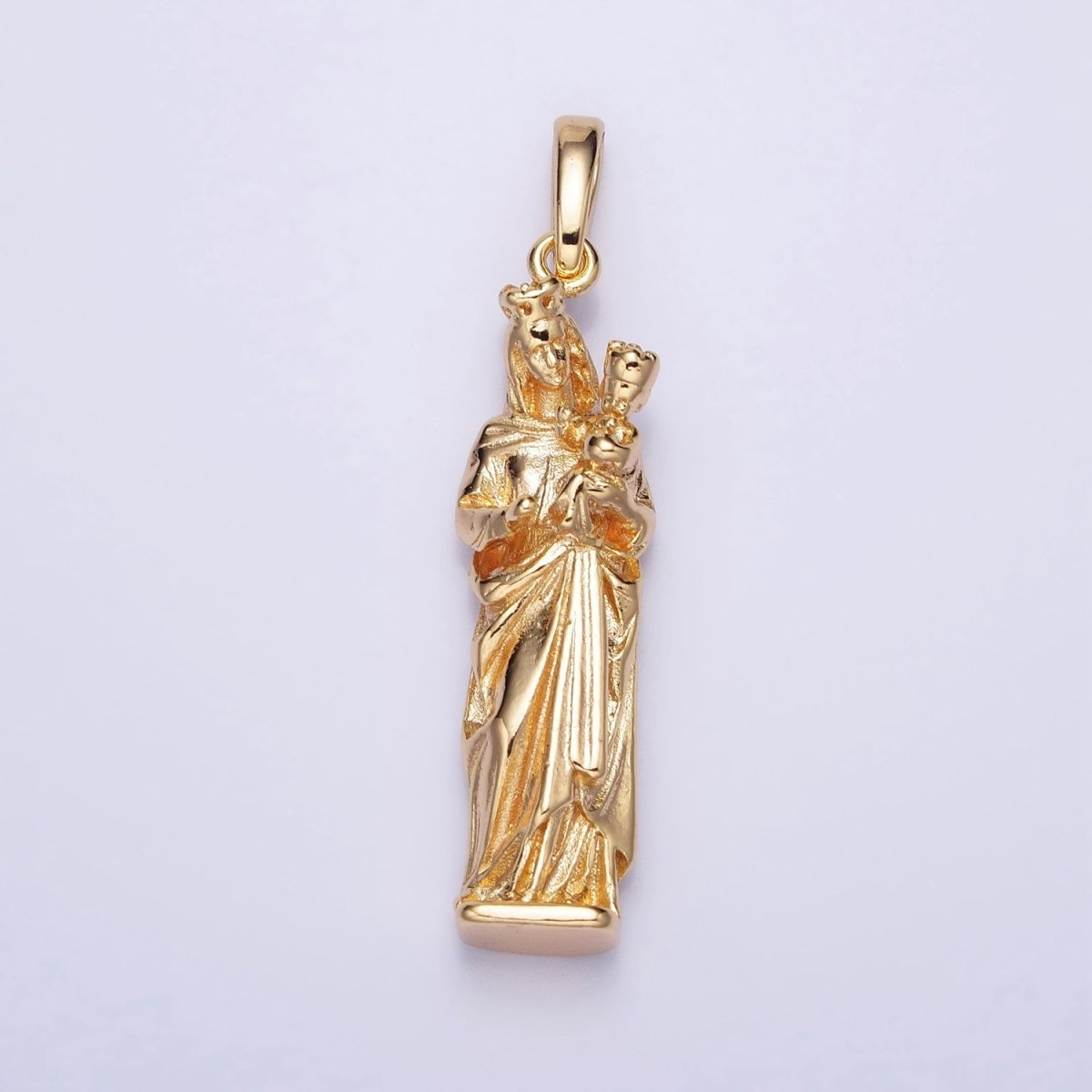 Virgin Mary Charm Necklace, Virgen Del Carmen Pendant, Virgen de la Caridad del Cobre Religious Necklace Pendant in Gold, Silver AA173 AA200