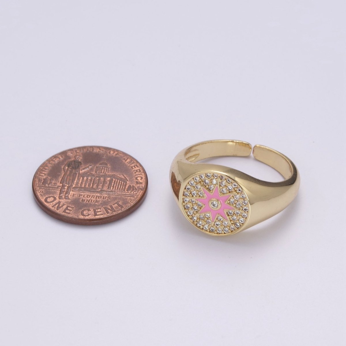 Wanderlust Signet Ring • Star CZ Ring • North Star Ring • Celestial Jewelry • Best Friend Gift • Graduation Gift U-181 ~ U-184