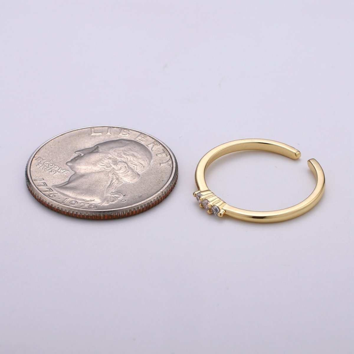 Wedding Gold Ring, Stackable Ring, Thin Ring, Vermeil Ring, Bride Ring, Stacking Rings, Rings, Open Ring, Thin Adjustable Ring, Pinky Ring R-105