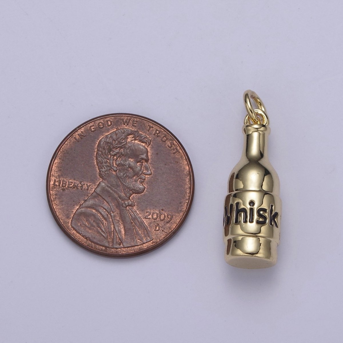 Whisky Bottle Charms Silver / Gold Bottle Charms, Jewelry Supply Wholesale N-662 N-663