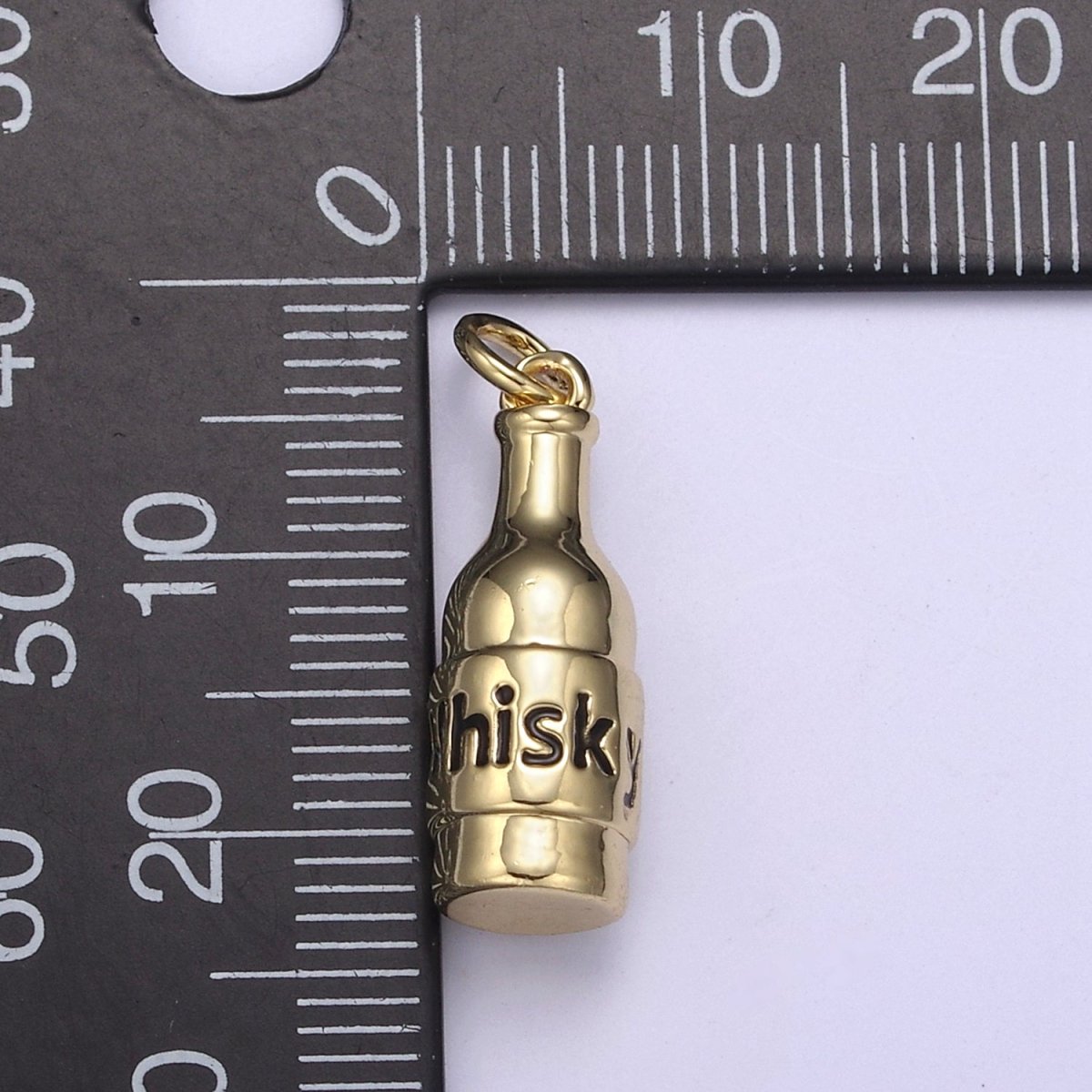 Whisky Bottle Charms Silver / Gold Bottle Charms, Jewelry Supply Wholesale N-662 N-663