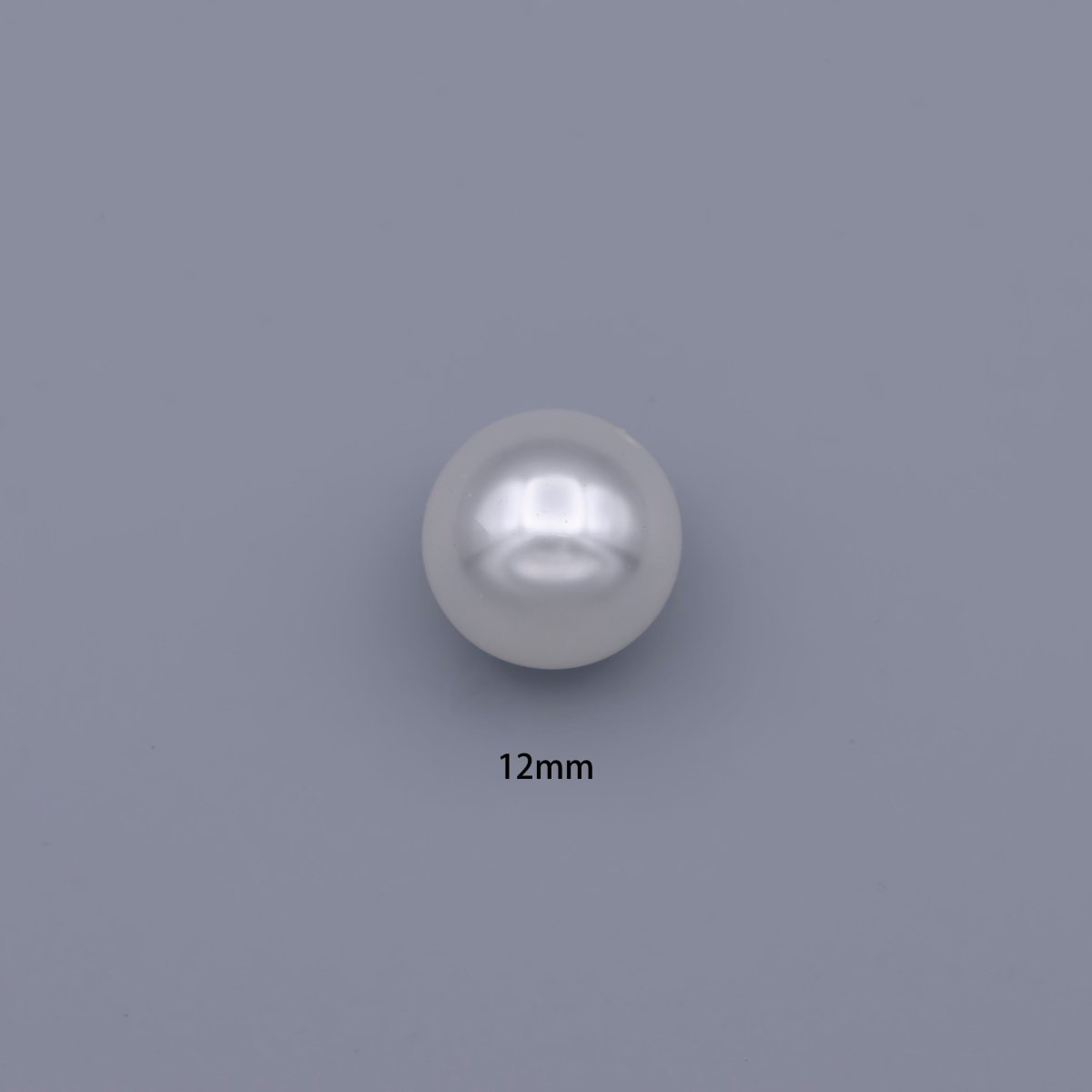 White Acrylic Glass Pearl Beads, Gumball Round Beads 10mm,12mm P-1829 P-1830