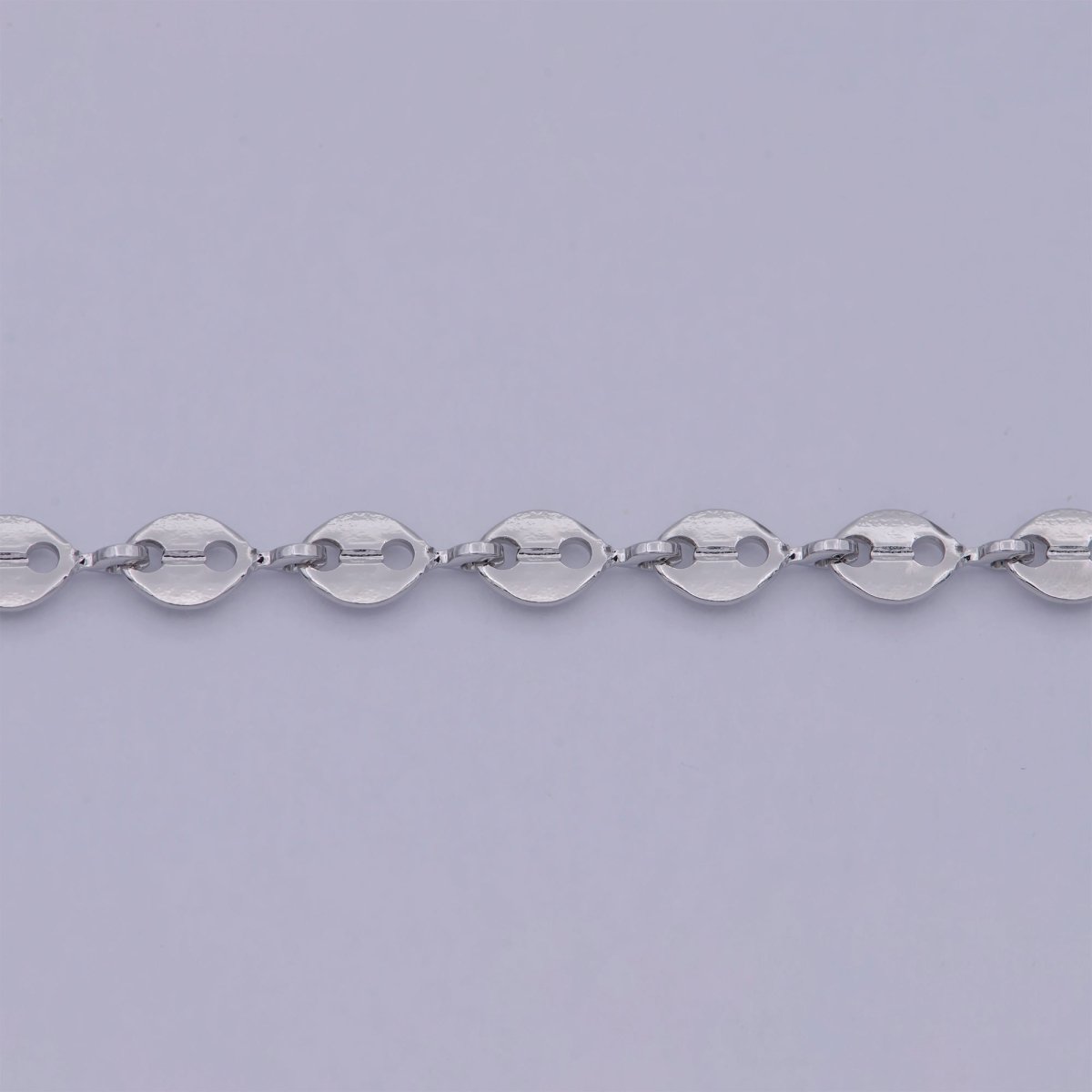 White and 24K Gold Filled Mariner Chain, 4mm Width, Silver Unfinished Wholesale Chain For Jewelry Necklace Bracelet Anklet Making | ROLL-591 ROLL-592