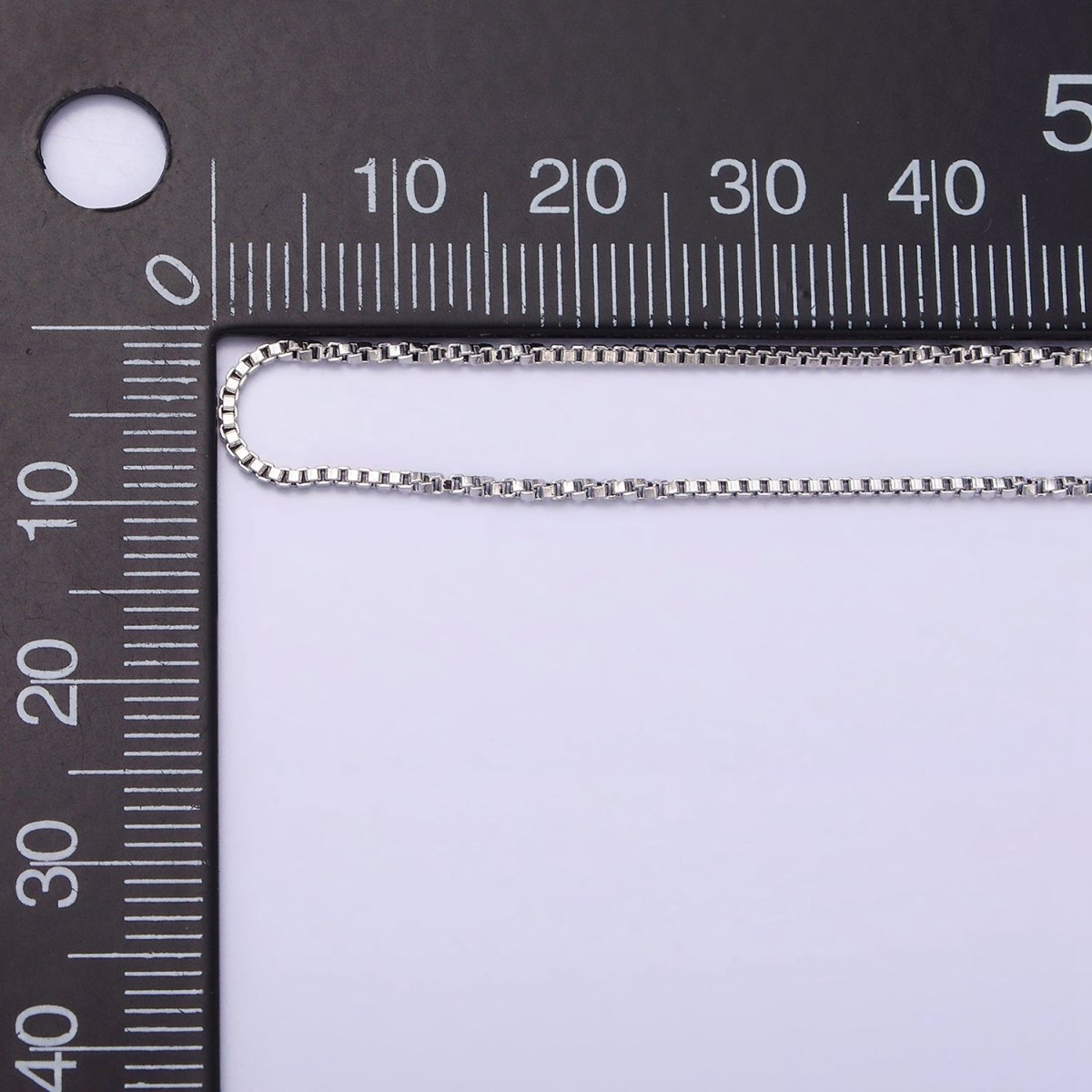 White Gold Filled 1mm Dainty Box 16 Inches, 18 Inches Layering Chain Necklace | WA-1782 WA-1783 Clearance Pricing