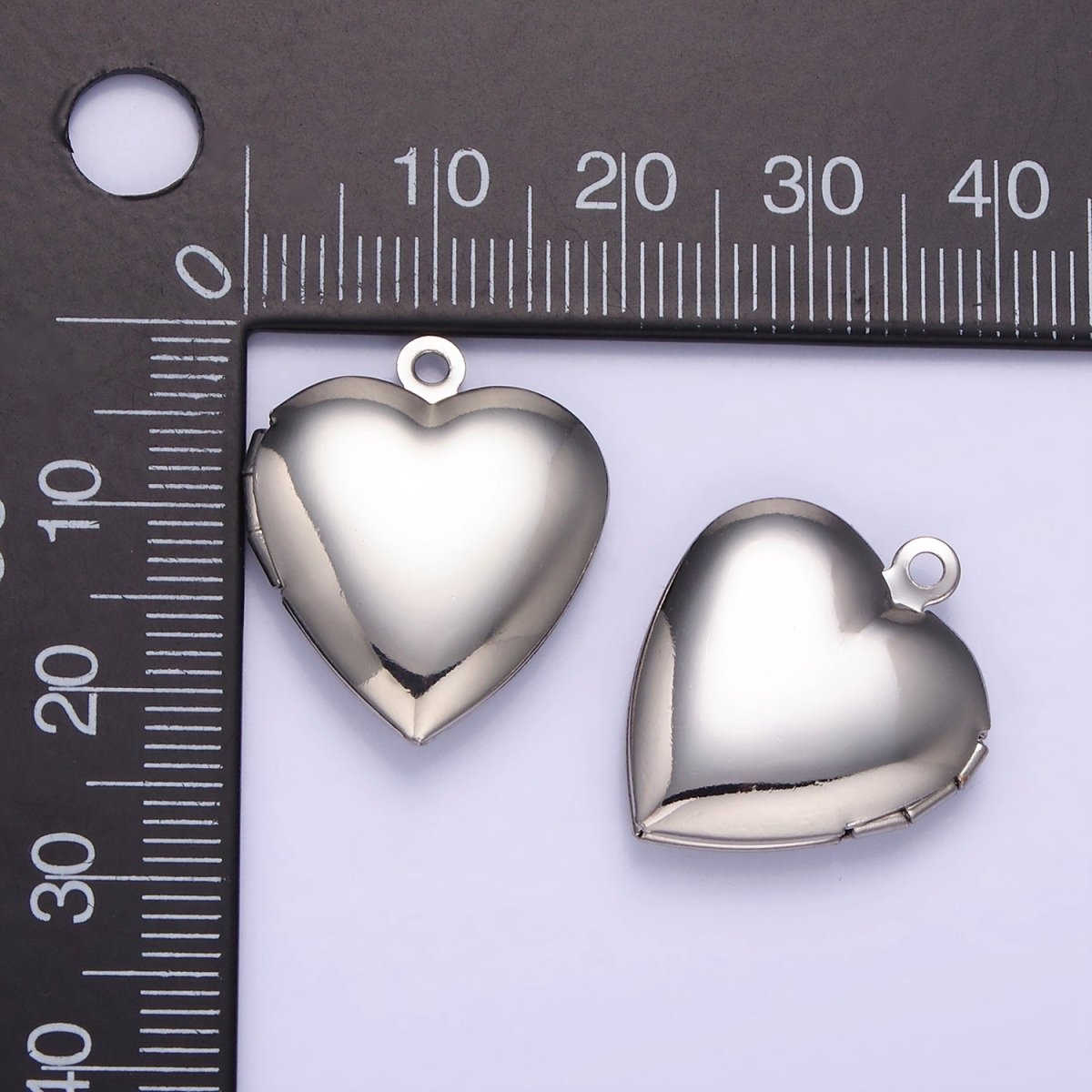 14K Gold Filled 24mm Minimalist Heart Locket Pendant | D316