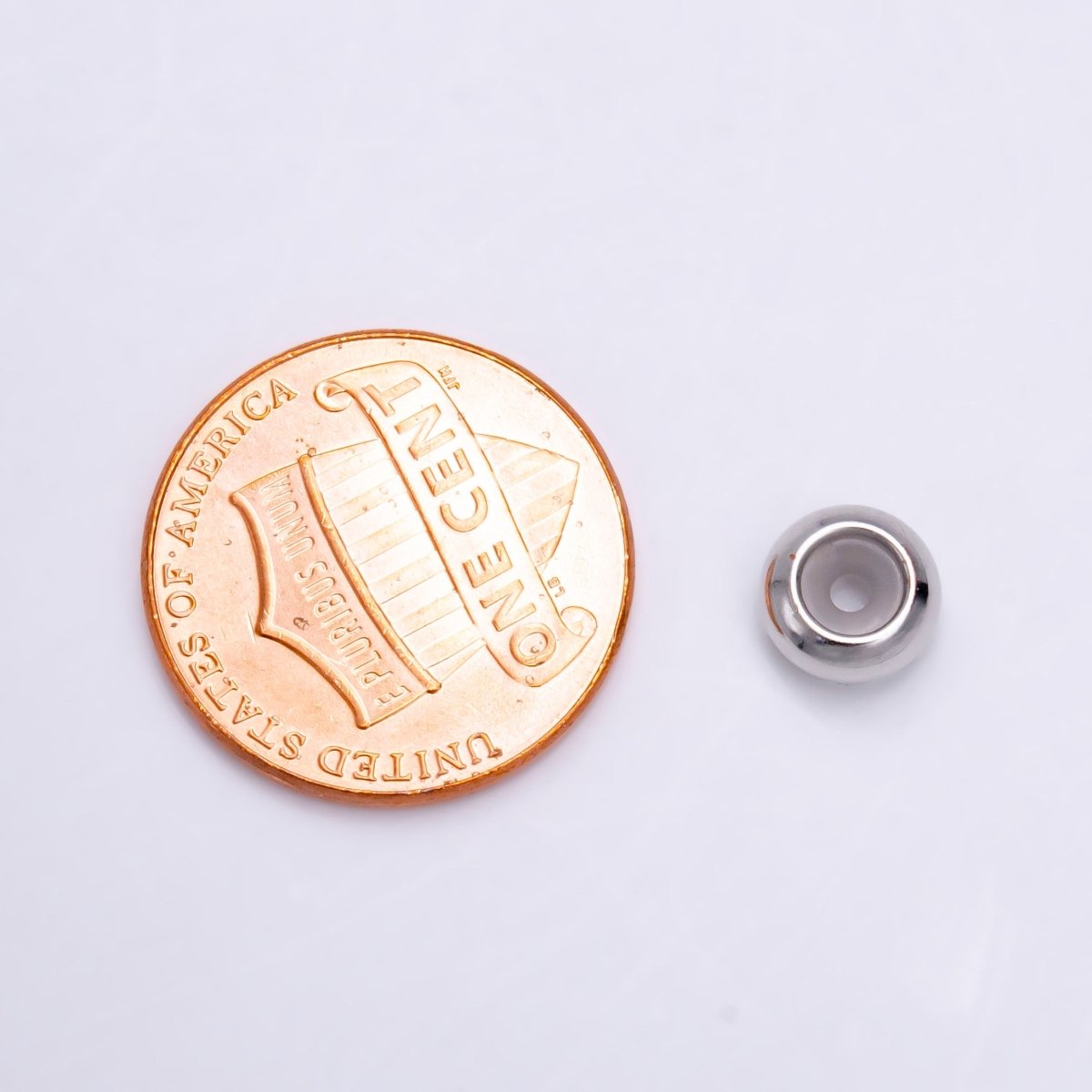 White Gold Filled Chain Stopper Slider Jewelry Findings Supply | Z-906