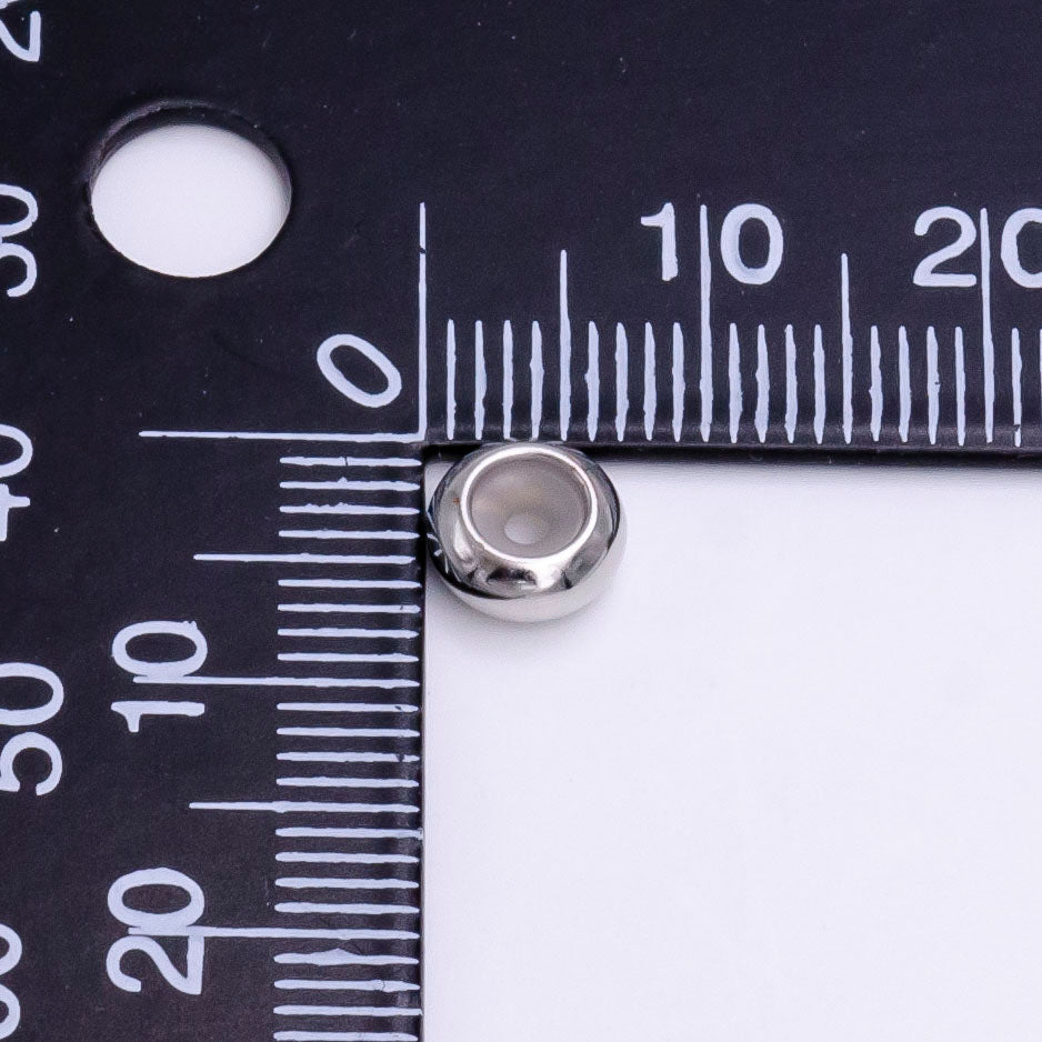 White Gold Filled Chain Stopper Slider Jewelry Findings Supply | Z-906