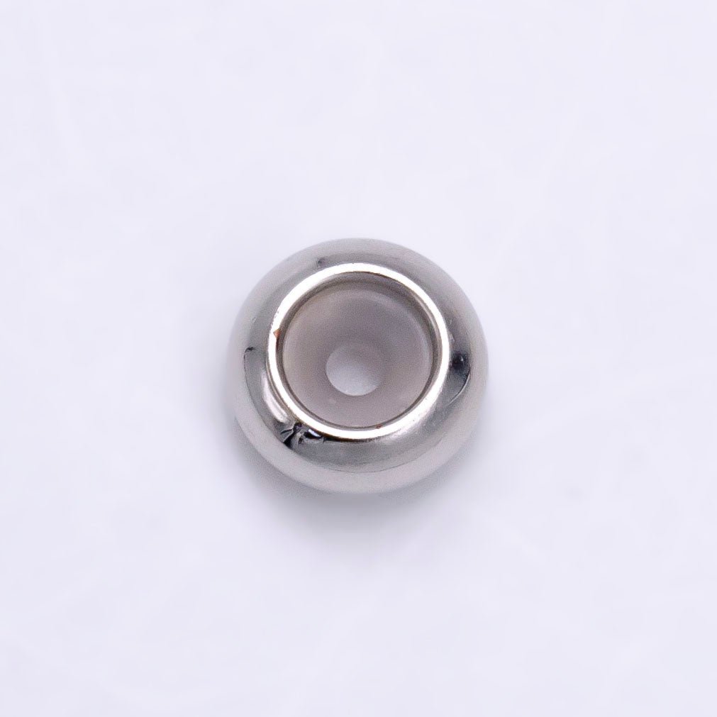 White Gold Filled Chain Stopper Slider Jewelry Findings Supply | Z-906