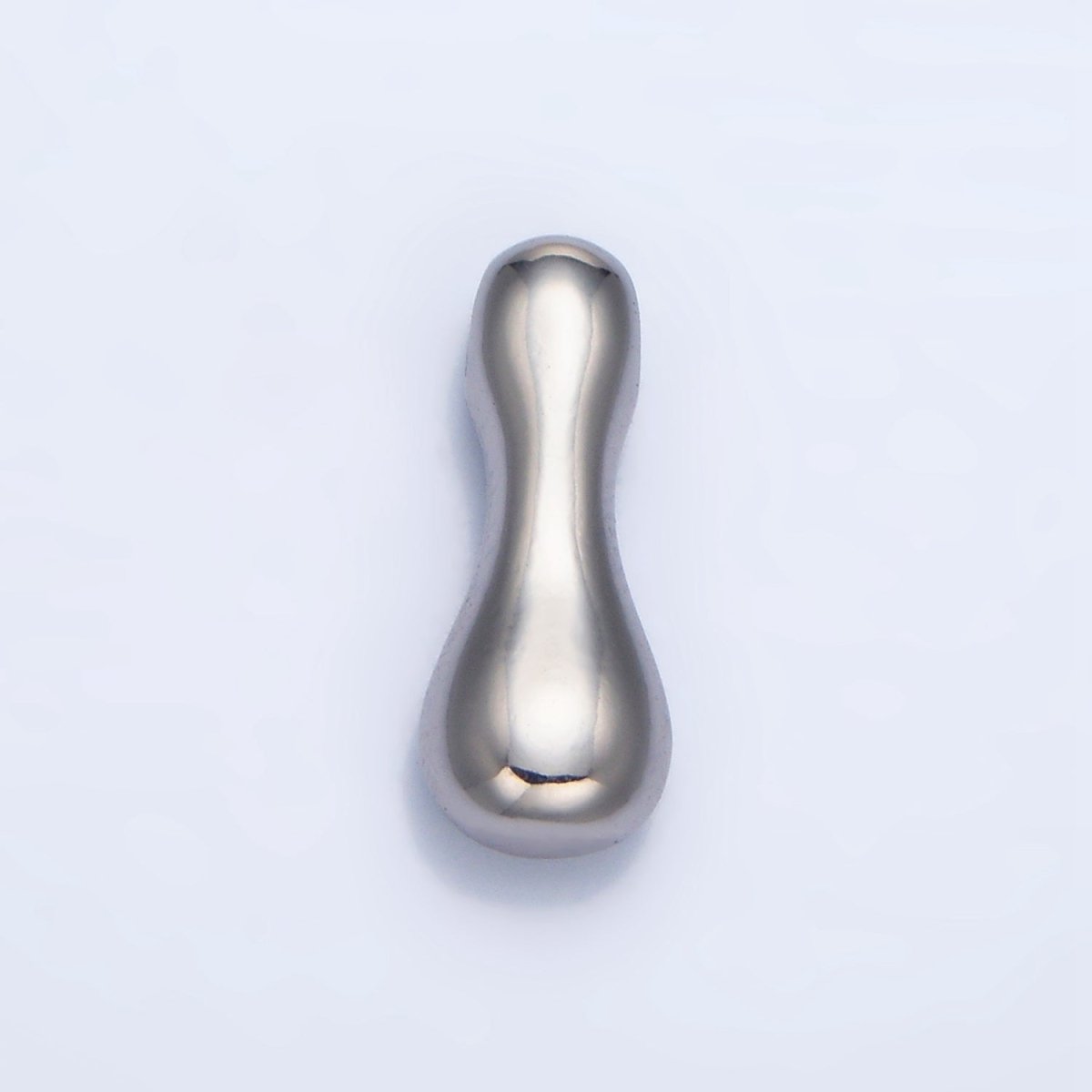 White Gold Filled Groovey Chubby Balloon Letter Initial Pendant | A1643 - A1655