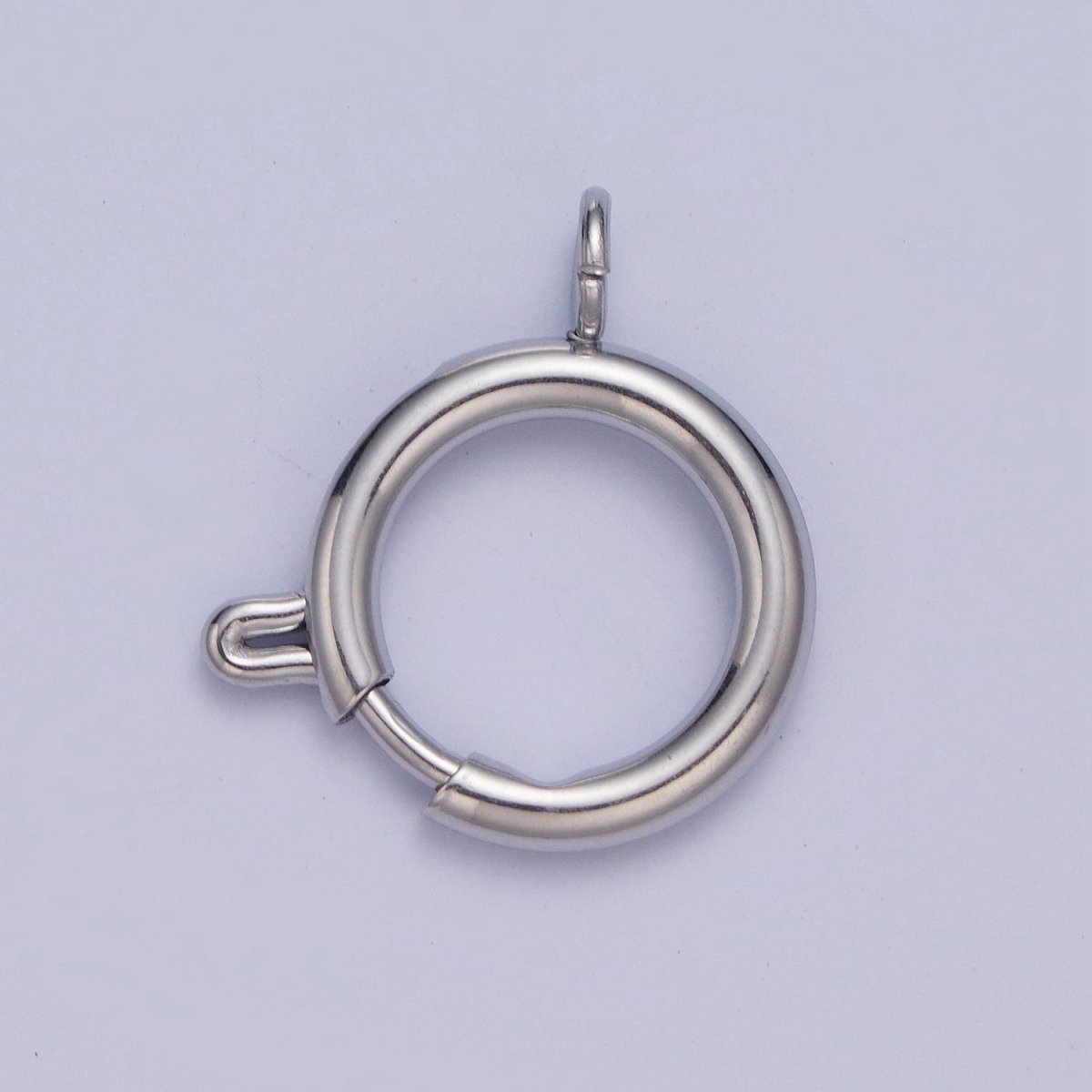 White Gold Filled Round Spring Ring Closure Clasps For DIY Jewelry Making L-883-L891