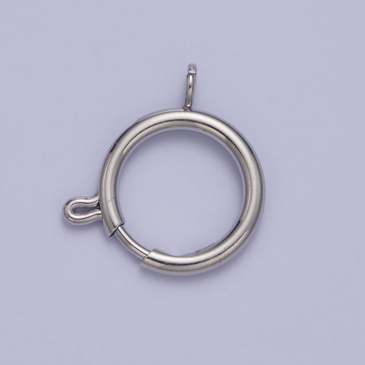 White Gold Filled Round Spring Ring Closure Clasps For DIY Jewelry Making L-883-L891