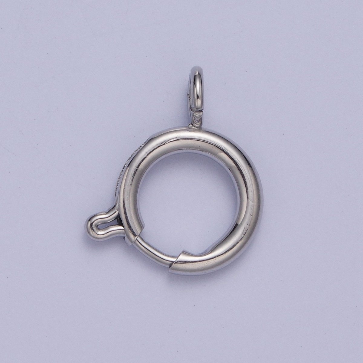 White Gold Filled Round Spring Ring Closure Clasps For DIY Jewelry Making L-883-L891