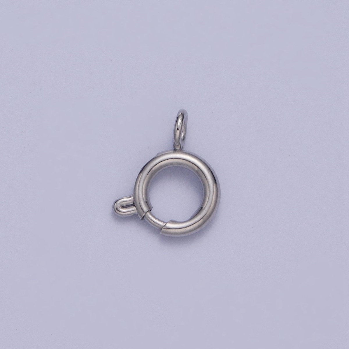 White Gold Filled Round Spring Ring Closure Clasps For DIY Jewelry Making L-883-L891
