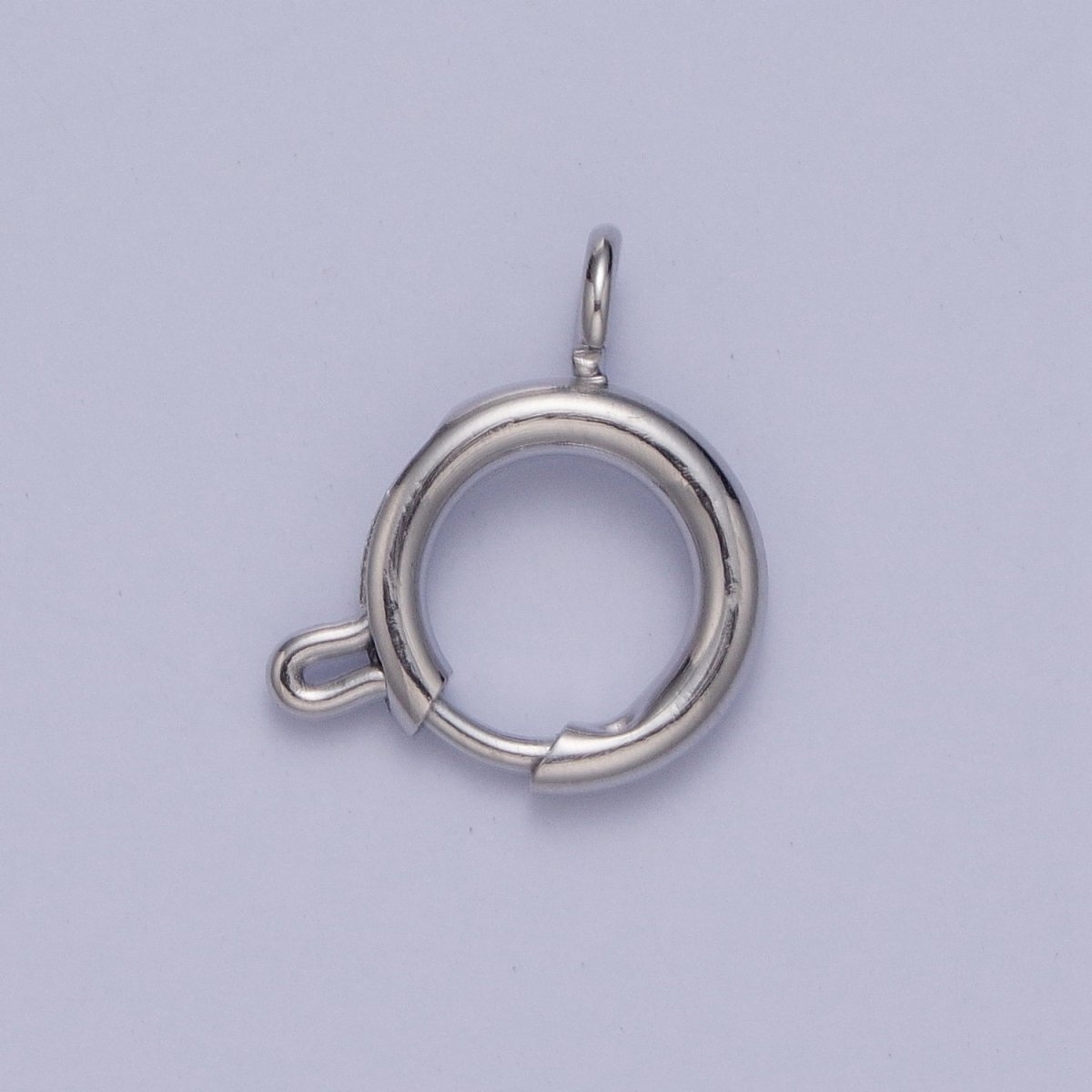 White Gold Filled Round Spring Ring Closure Clasps For DIY Jewelry Making L-883-L891