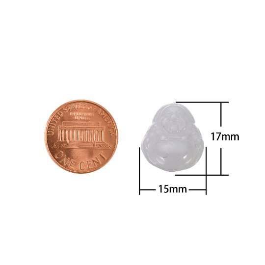 Wholesale Buddha Pendant Natural Grade AAA jade Green Jade ICE Jadeite Bead DIY Religious Jewelry gift Dainty Laughing Buddha GemStone AH-220