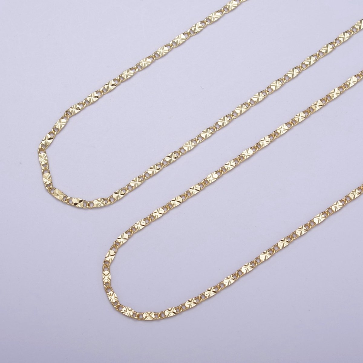 Wholesale Gold Chain Necklace, Fine Scroll Gold Chain, Simple Gold Necklace, Thin Plain Women's Necklace 18" 20" Women Chain | WA-682 WA-683 Clearance Pricing
